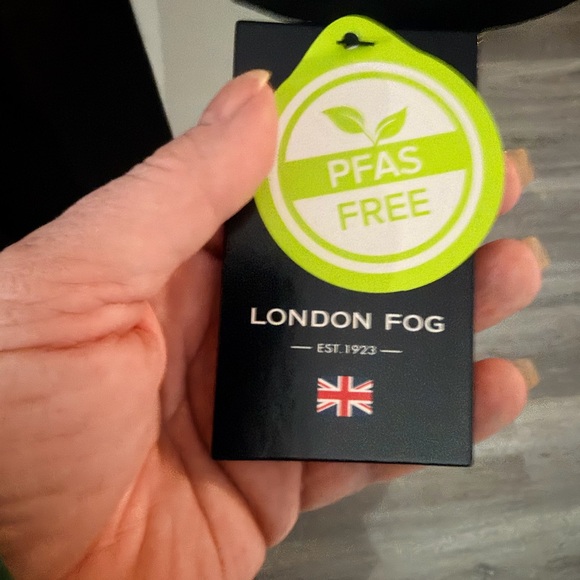 London Fog Classic Black Belted Trench Coat - Picture 4 of 16